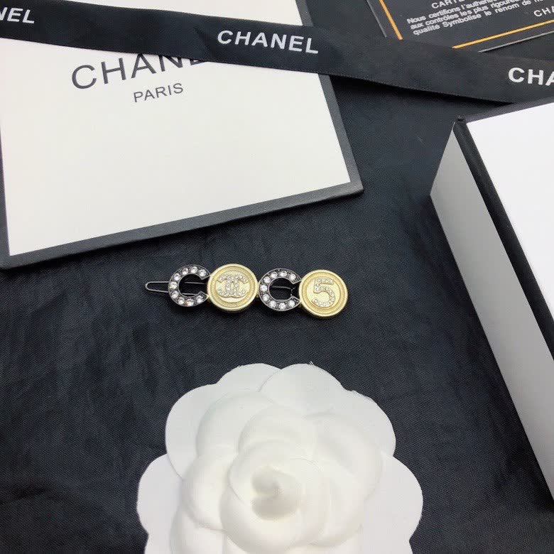 Chanel Hair Clip with CC and Coin Design